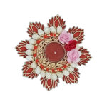 Diwali Gift Lotus Tealight Candle Holder Stand for Decorative Home