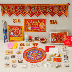 iinfinize Diwali Puja Kit 41 Items Ganesh Laxmi Poojan Samagri Sampuran Worship Kit Deepawali Festival Combo Set for Home & Office